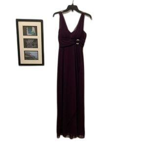 Betsy & Adam Sleeveless Gown Purple 6